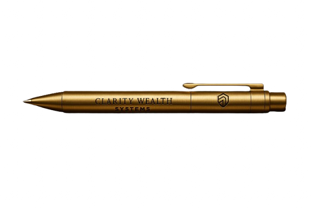 Clarity Wealth Systems Executive Brass Pen